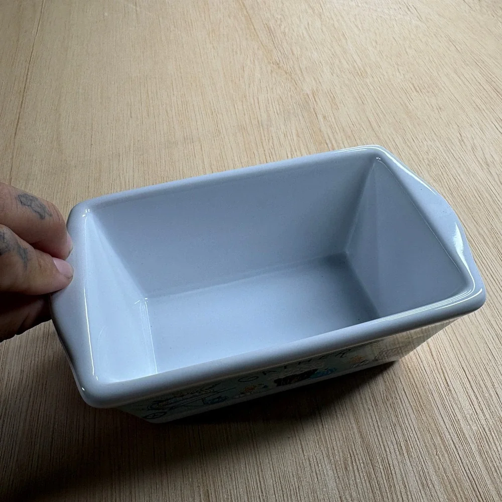Royal Norfolk Harvest Mini Loaf Pan Gather Pumpkin Sunflower Teal Ceramic 5 Inch